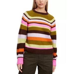 NWT VELVET Graham & Spencer Sm Nessie Striped Alpaca Sweater Striped Multcolor